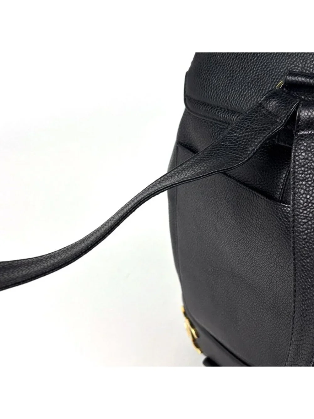 Chanel Backpack Triple CC Logo Caviar Leather Black